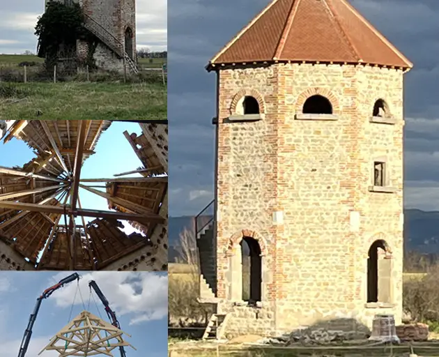 Visite du pigeonnier octogonal de Grézieux-le-Fromental à Grézieux-le-Fromental